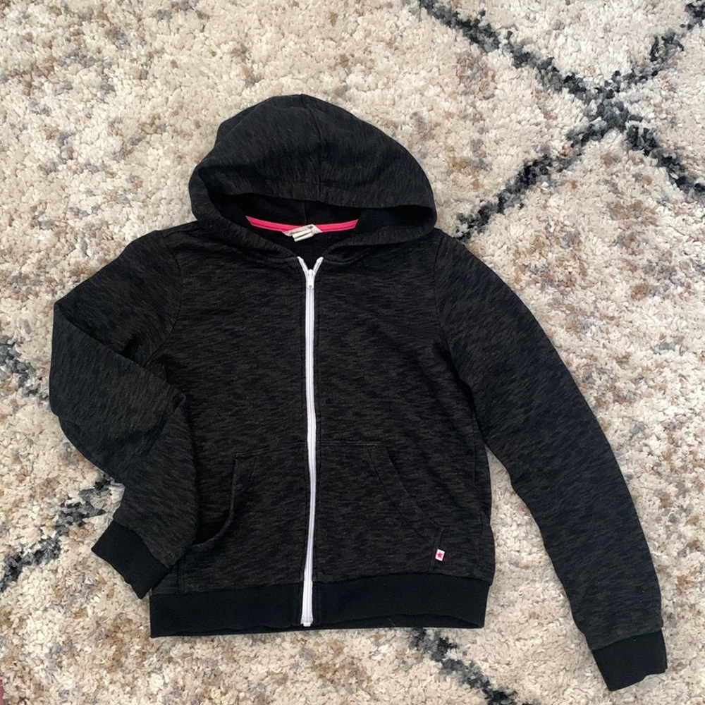 H&M heather black zip up sweatshirt